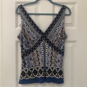 Tahari patterned tank top